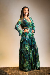 Polynesian Green | pleated Dress