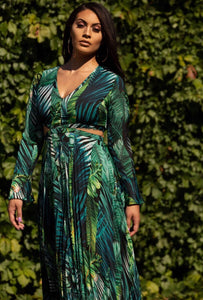 Polynesian Green | pleated Dress